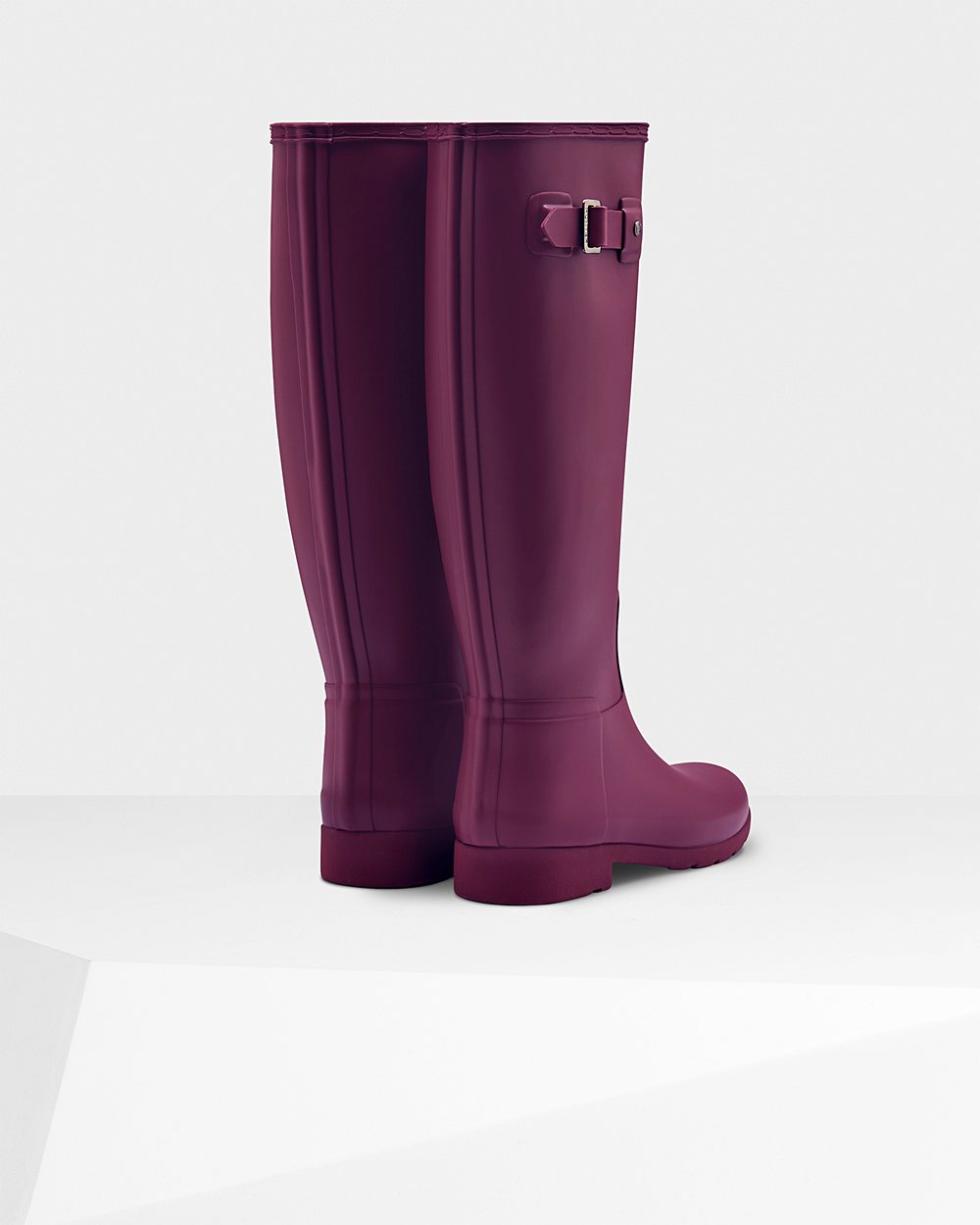 Hunter Refined Slim Fit Tall Rain Boots - Outlet Womens Purple - XTGASN057